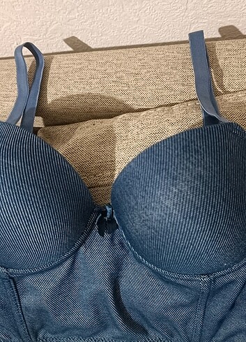 m Beden lacivert Renk Kot kumaş esnek büstiyer