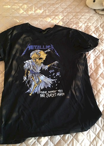 Metallica Baskılı Kısa Kollu Siyah Tişört - Görsel 5