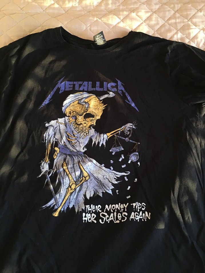 Metallica Baskılı Kısa Kollu Siyah Tişört - Görsel 2