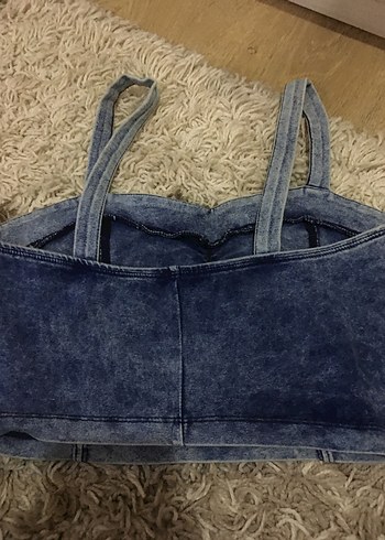 Kadın Denim Strappy Büstiyer - Görsel 4