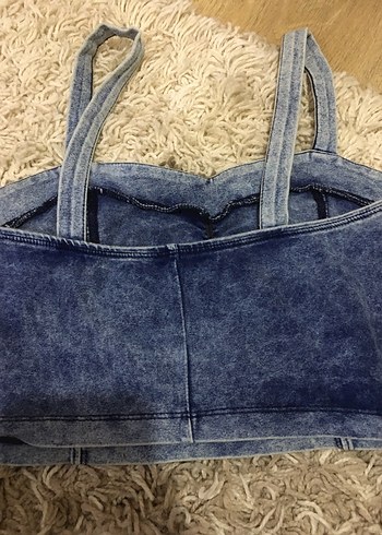 Kadın Denim Strappy Büstiyer - Görsel 3