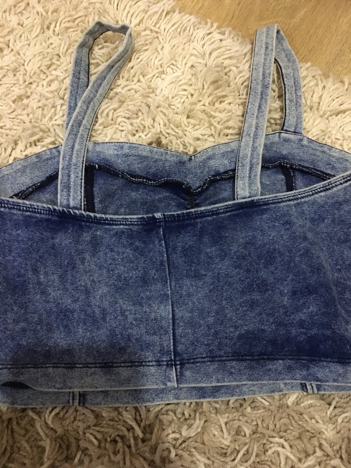 Kadın Denim Strappy Büstiyer - Görsel 3