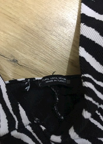 Zebra Desenli Siyah Mini Büstiyer - Görsel 3