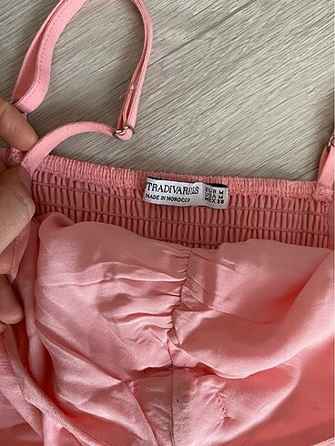 Stradivarius Stradivarius Gül Detaylı Crop Bluz