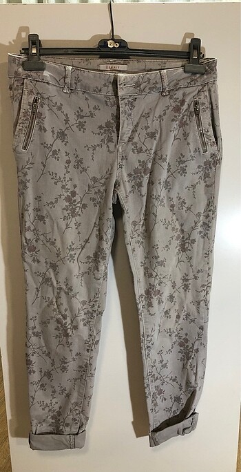 Desenli gabardin pantolon