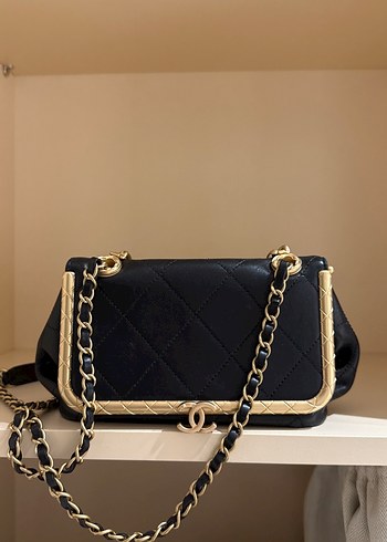 Chanel Siyah Deri Zincir Detaylı Kadın Çanta