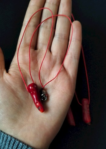 mercan kolye doğal taş - Görsel 2