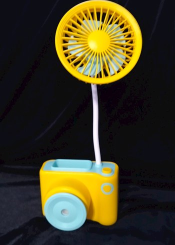 Sarı Mini Kamera Tasarımlı Masaüstü Vantilatör - Görsel 5