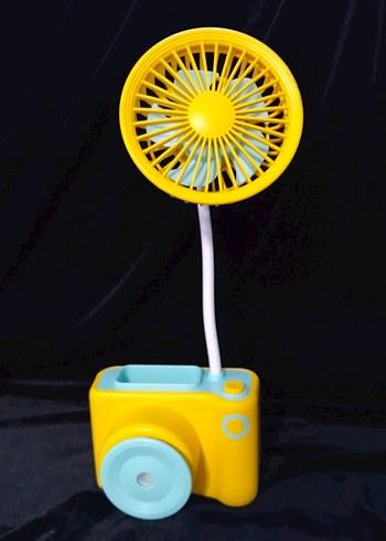 Sarı Mini Kamera Tasarımlı Masaüstü Vantilatör - Görsel 6