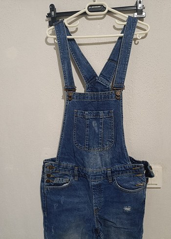LC Waikiki Kadın Mavi Denim Askılı Tulum