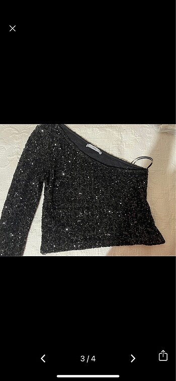 m Beden MANGO PAYETLİ BLUZ
