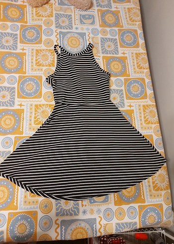 LC Waikiki Çizgili Halter Yaka Elbise
