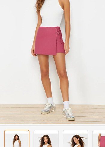 Pembe Mini Şort Etek