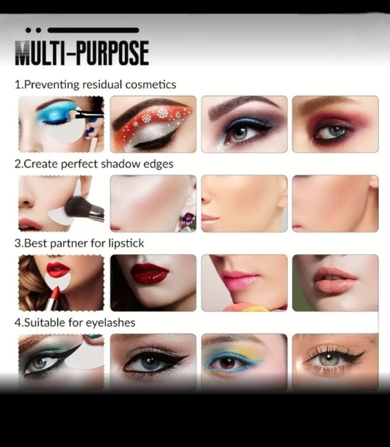 Beyaz Göz Altı Makyaj Koruyucu Ped - Görsel 2