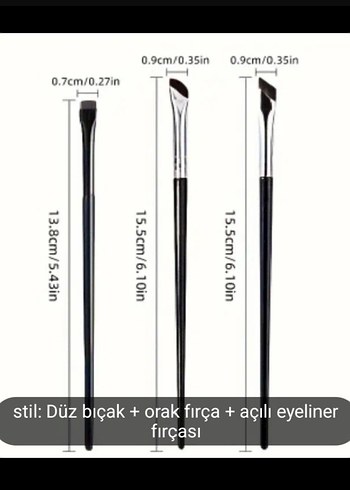 3 lü Eyeliner Fırçası Seti - Görsel 3