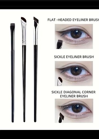 3 lü Eyeliner Fırçası Seti - Görsel 4