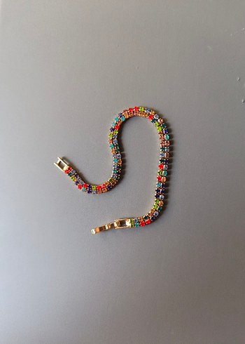  Beden çeşitli Renk Renkli Taşlı Çift Sıra Kadın Bileklik
