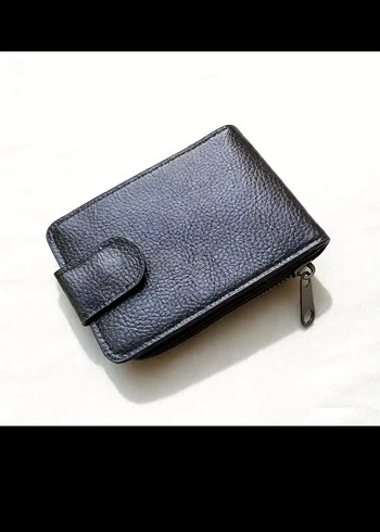 Siyah Deri Fermuarlı Cüzdan - Görsel 6