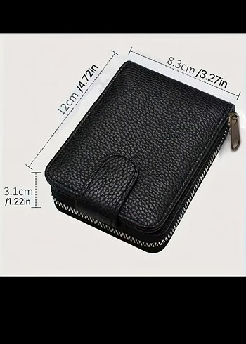 Siyah Deri Fermuarlı Cüzdan - Görsel 2