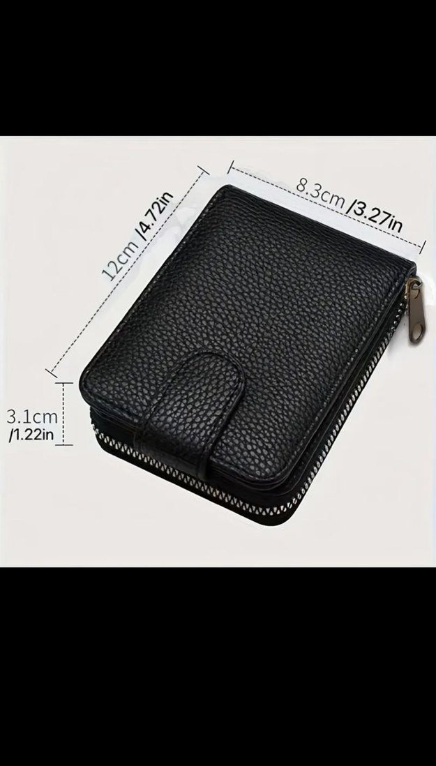 Siyah Deri Fermuarlı Cüzdan - Görsel 2