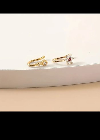 Altın Renkli Çiçek Desenli Kadın Hızma - Görsel 4