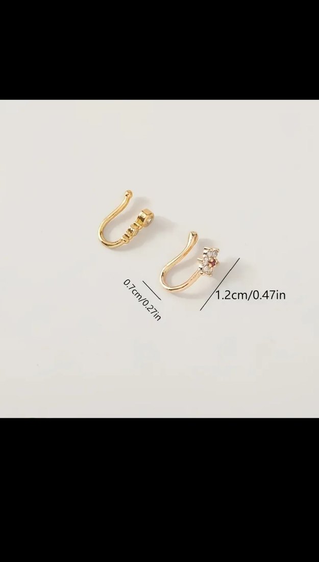 Altın Renkli Taşlı Kadın Piercing - Görsel 2