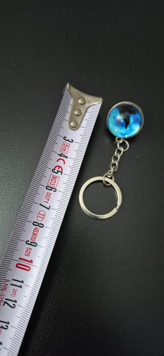 Kurt Figürlü Zincir Detaylı Mavi Anahtarlık - Görsel 2