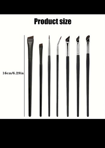 7 Parça Siyah Makyaj Fırça Seti - Görsel 5
