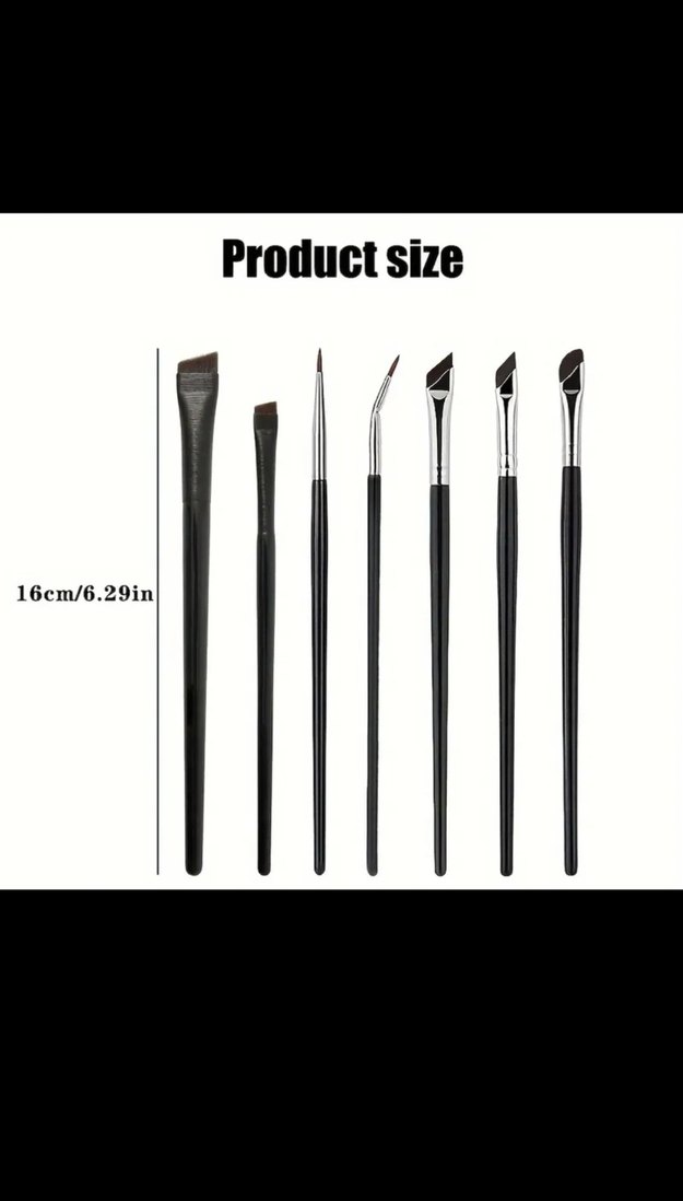 7 Parça Siyah Makyaj Fırça Seti - Görsel 5