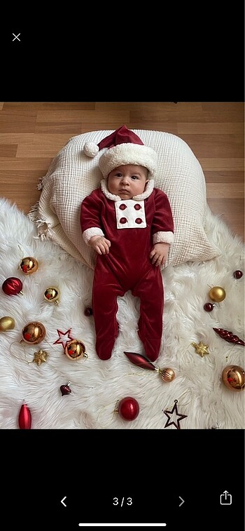 3-6 Ay Beden Noel baba kıyafeti