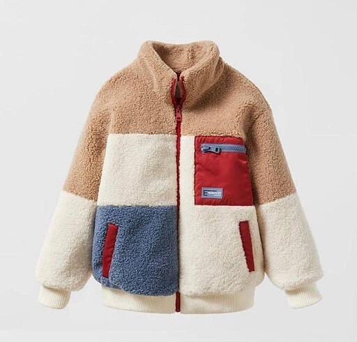 Zara peluş mont unisex etiketli yeni ürün