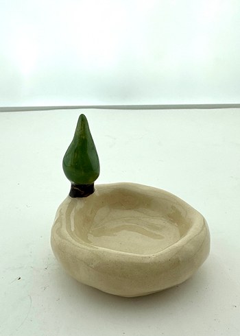 El yapımı tealight Seramik Mumluk - Görsel 2