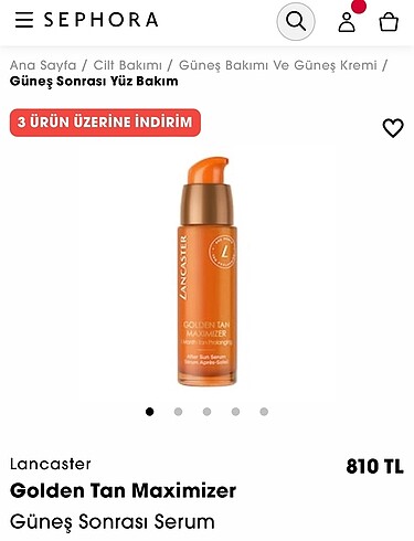  Beden Lancaster Golden Tan Maximizer After Sun Serum 30ML Güneş Sonras