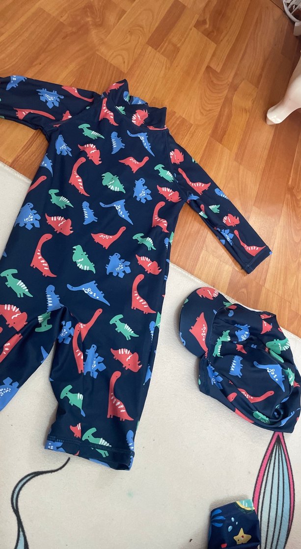 Erkek Çocuk Dinozor Desenli Uzun Kollu Mayo - Görsel 3