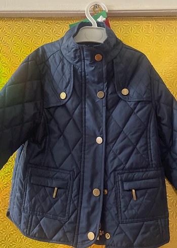 Düğmeli erkek Çocuk Lacivert Mont - Görsel 2