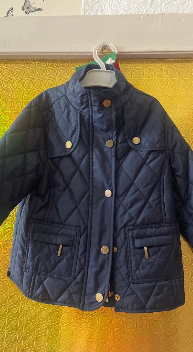 Düğmeli erkek Çocuk Lacivert Mont - Görsel 2