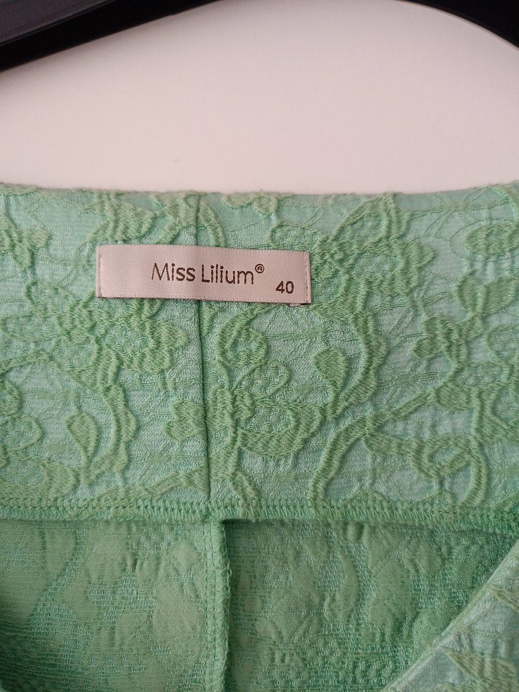 Pastel Yeşil, Pilili, Midi Vintage Kadın Elbise - Görsel 2