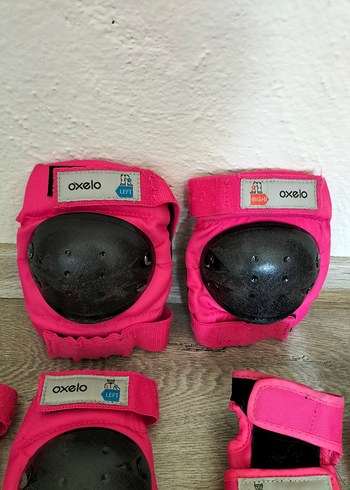 Beden pembe Renk Kızlar için Pembe Biker Koruyucu Seti