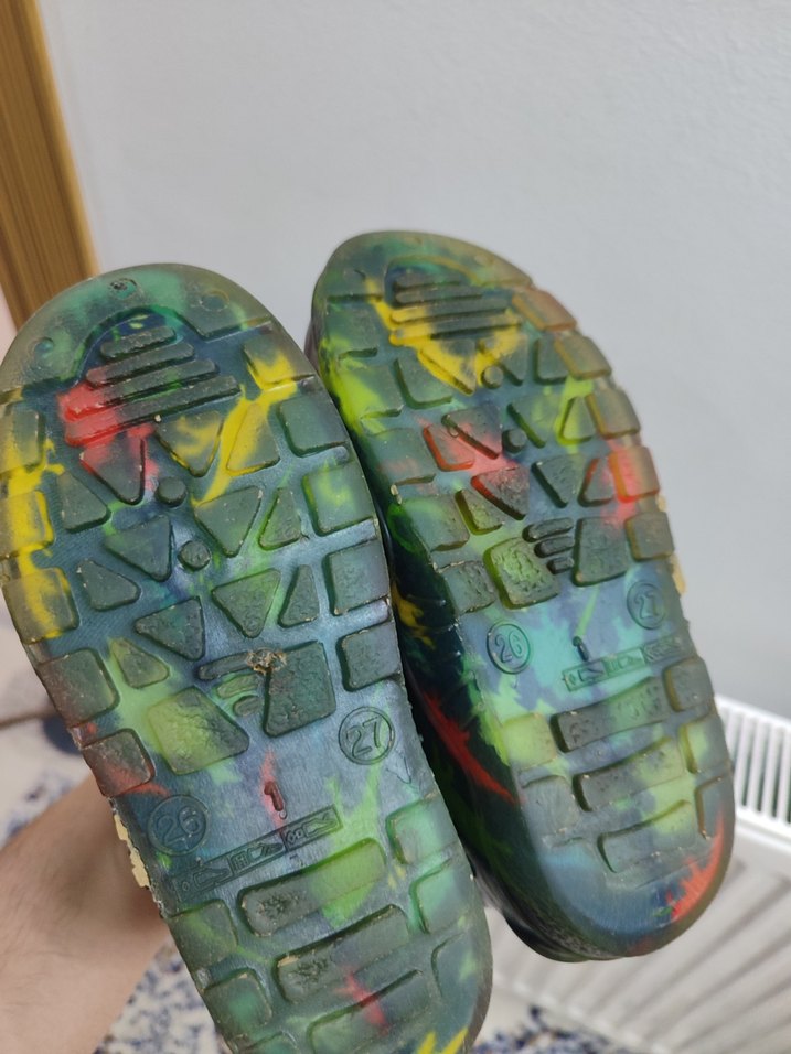 Çocuk Renkli Bağcıklı Lastik Çizme - Görsel 2