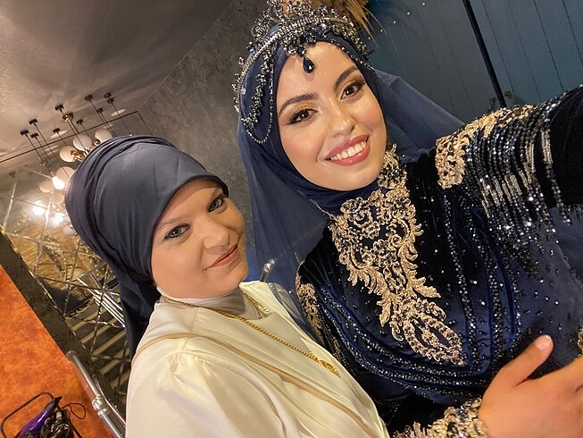  Beden Lacivert Hürrem kına tacı