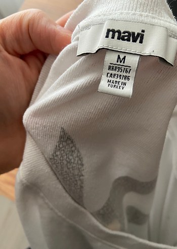Mavi Beyaz Çiçek Baskılı Mini Tişört