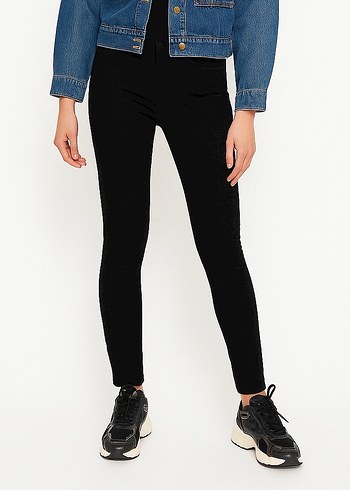 Siyah Midi Boy Regular Fit Kadın Jean