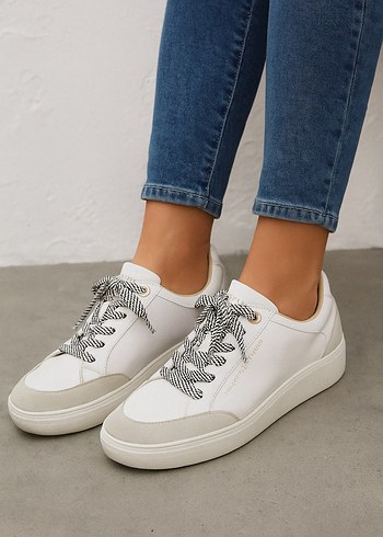 Gri Bağcıklı Kadın Denim Spor Ayakkabı