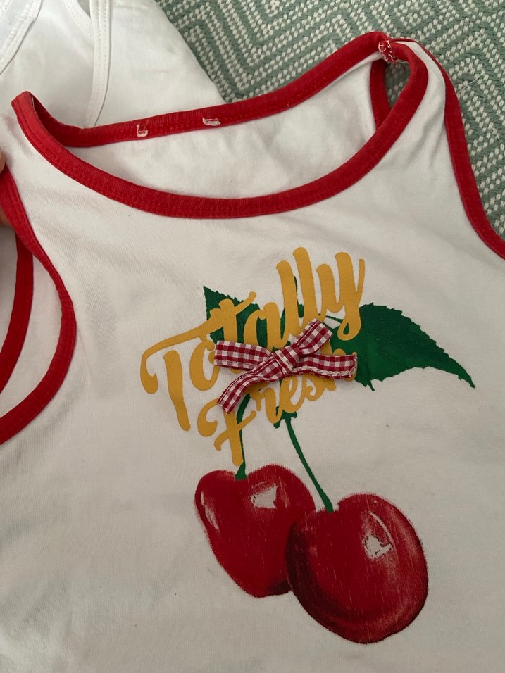 Beyaz Desenli Kız Çocuk Atlet Seti - Görsel 4