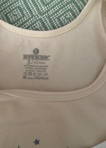 Kız Çocuk Beyaz Baskılı Askısız Tişört - Görsel 3