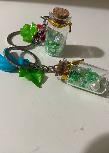 Renkli Simli Kadın Anahtarlık Seti - Görsel 3