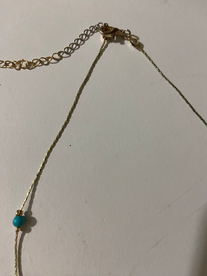 Mini Turkuaz Boncuklu Kadın Kolye - Görsel 2
