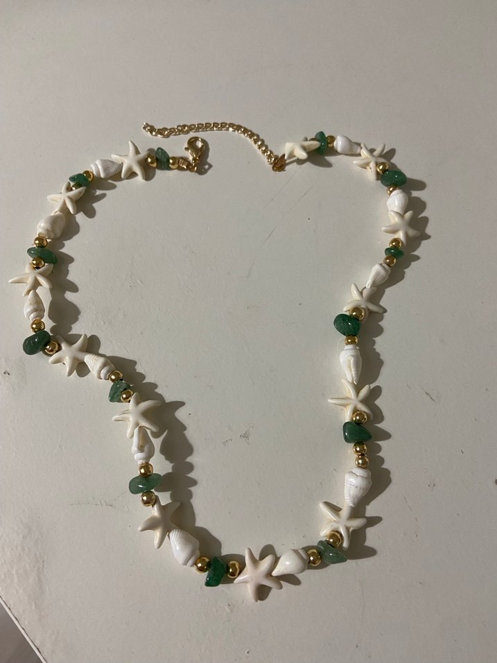 Beyaz Boncuklu Bohem Midi Kolye - Görsel 2