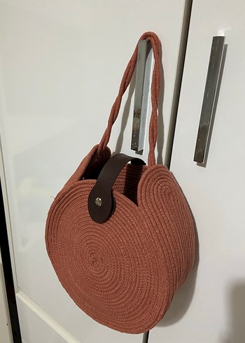 Kahverengi Örgü Kadın Çanta - Görsel 2