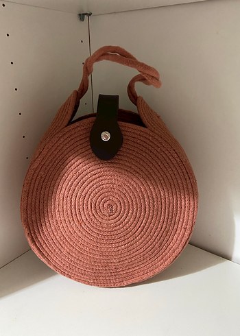 Kahverengi Örgü Kadın Çanta - Görsel 3